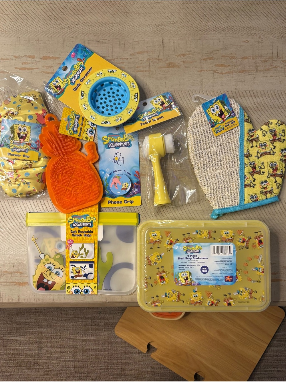 SpongeBob SquarePants Bath & Kitchen Bundle NWT 9 Pc